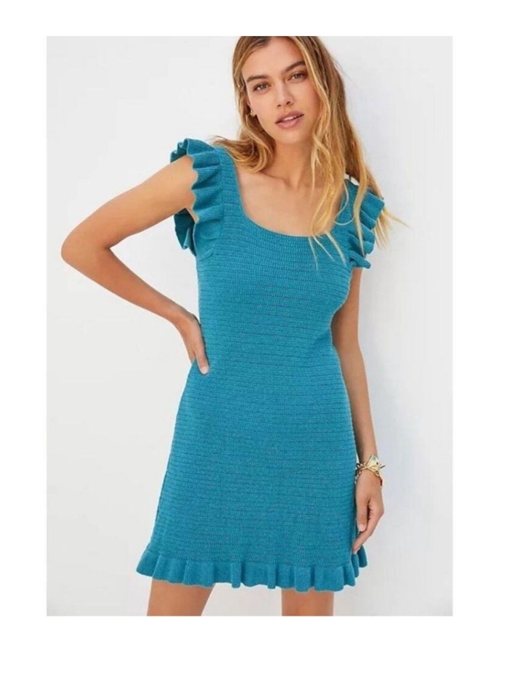 ANTHROPOLOGIE crochet mini dress